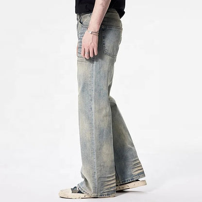 Vintage Wash Straight-Leg Jeans