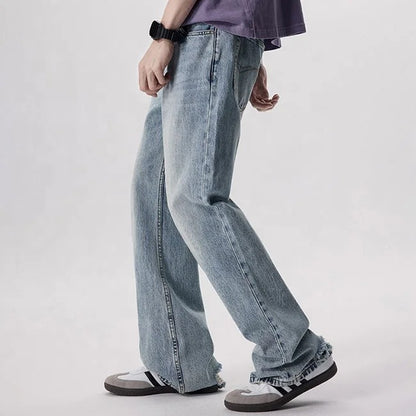 Light Wash Relaxed Straight-Leg Jeans
